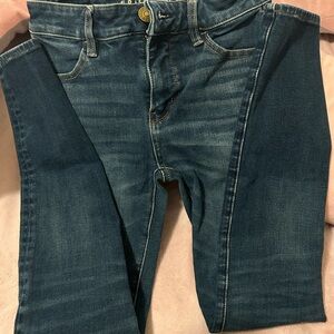 American Eagle Outfitters Women's Dark Blue Skinny Jeans